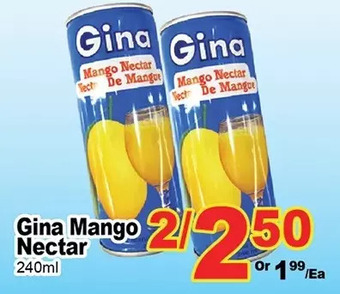 T&T Supermarket Gina mango nectar offer