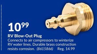 Princess Auto Rv blow-out plug offer