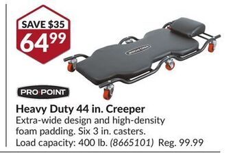 Princess Auto Heavy duty 44 in. creeper offer