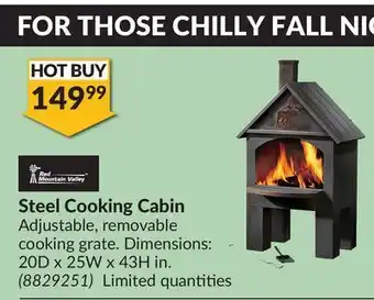 Princess Auto Steel cooking cabin offer