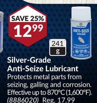 Princess Auto Silver-grade anti-seize lubricant offer