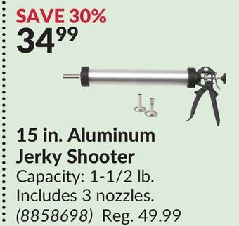 Princess Auto 15 in. aluminum jerky shooter offer