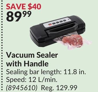 Princess Auto Vacuum sealer with handle offer