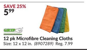 Princess Auto 12 pk microfibre cleaning cloths offer