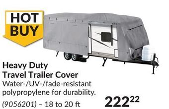 Princess Auto Heavy duty travel trailer cover offer
