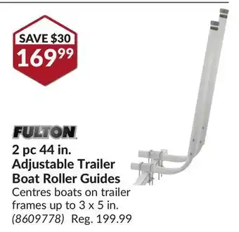 Princess Auto 2 pc 44 in. adjustable trailer boat roller guides offer