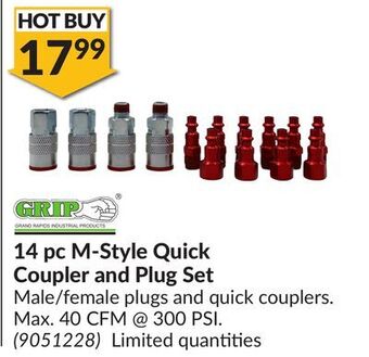 Princess Auto 14 pc m-style quick coupler and plug set offer