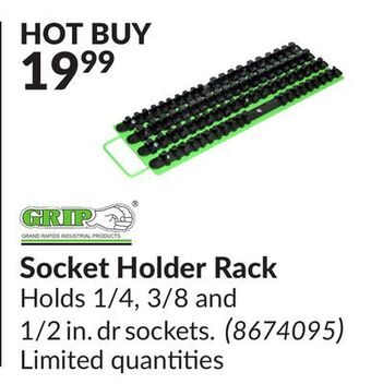 Princess Auto Socket holder rack offer