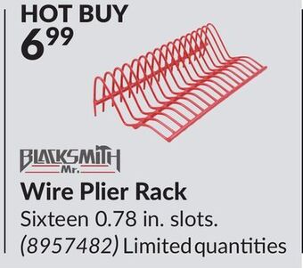 Princess Auto Wire plier rack offer