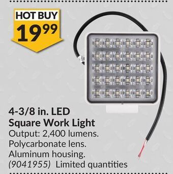 Princess Auto 4-3/8 in. led square work light offer