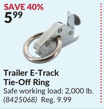 Princess Auto Trailer e-track tie-off ring offer