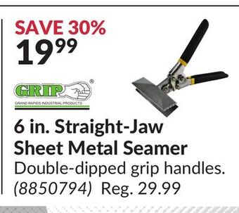 Princess Auto 6 in. straight-jaw sheet metal seamer offer