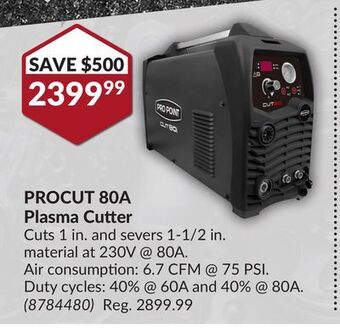 Princess Auto Procut 80a plasma cutter offer