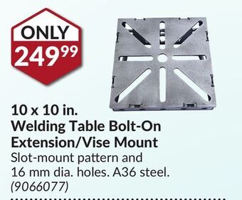 Princess Auto 10 x 10 in. welding table offer