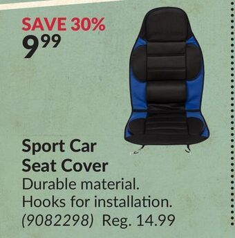 Princess Auto Sport car seat cover offer