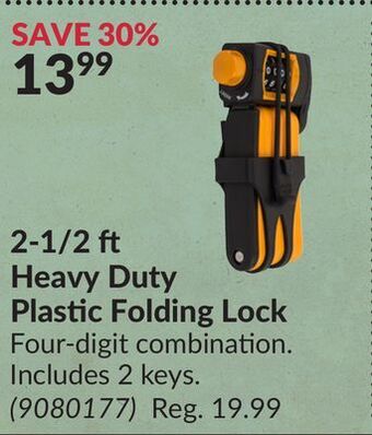Princess Auto 2-1/2 ft heavy duty plastic folding lock offer