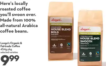 Longo's Longo's Organic & Fairtrade Coffee 454g offer