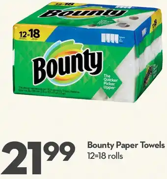 Longo's Bounty Paper Towels 12=18 Rolls offer