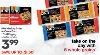 Longo's Kind Healthy Grains Or Cereal Bars 175-200g offer