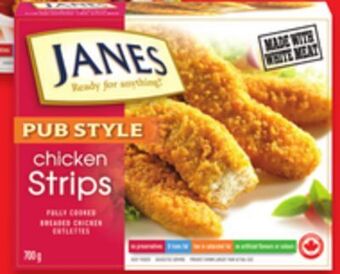 Walmart Janes pub style breaded chicken nuggets, strips or burgers offer