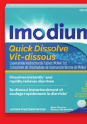 Walmart Imodium quick dissolve tablets offer