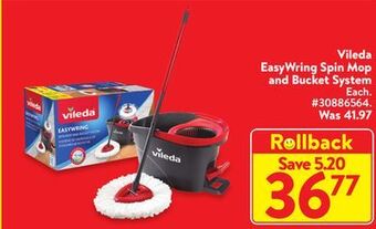Walmart Vileda easywring spin mop and bucket system offer