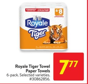 Walmart Royale tiger towel paper towels offer