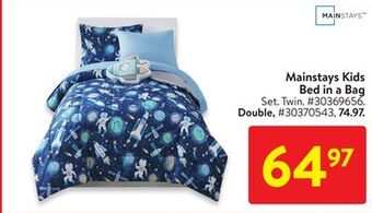 Walmart Mainstays kids bed in a bag offer