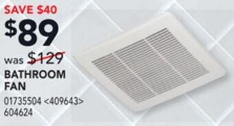Lowe's Utilitech bathroom fan offer