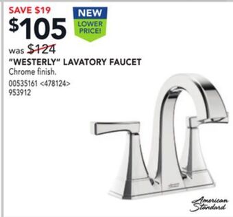 Lowe's American standard "westerly" lavatory faucet offer