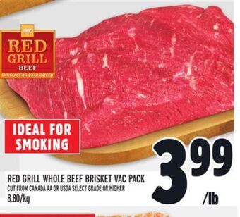 Metro Red grill whole beef brisket vac pack offer