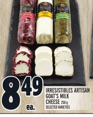 Metro Irresistibles artisan goat's milk cheese offer