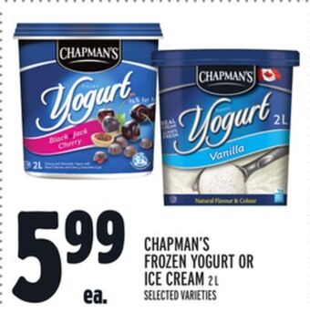 Metro Chapman's frozen yogurt or ice cream offer