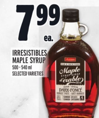 Metro Irresistibles maple syrup offer