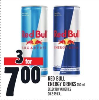 Metro Red bull energy drinks offer