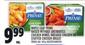 Metro Maple leaf prime raised without antibiotics chicken wings, breaded chicken or stuffed chicken breast offer