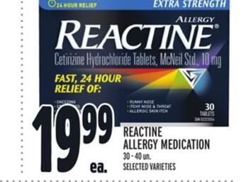 Metro Reactine allergy medication offer