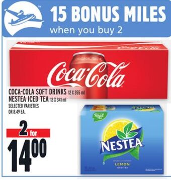 Metro Coca-cola soft drinks offer