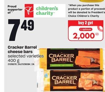 Independent Grocer Cracker barrel cheese bars, 400 g offer