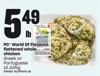 Independent Grocer Pc® world of flavours flattened whole chicken offer