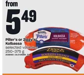 Independent Grocer Piller's or ziggy's® kolbassa, 250-375 g offer