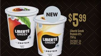 Independent Grocer Liberté greek protein 0%, 750 g offer