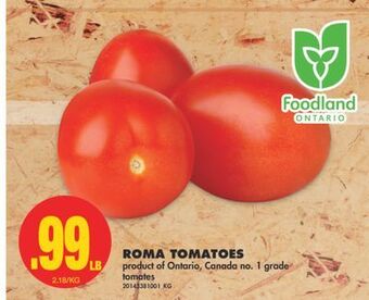 No Frills Roma tomatoes offer