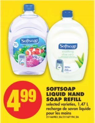 No Frills Softsoap liquid hand soap refill, 1.47 l offer