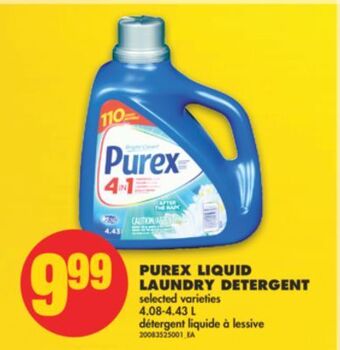 No Frills Purex liquid laundry detergent, 4.08-4.43 l offer