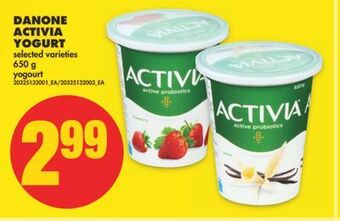 No Frills Danone activia yogurt, 650 g offer