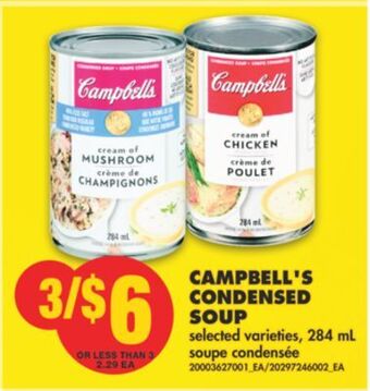 No Frills Campbell's condensed soup, 284 ml offer