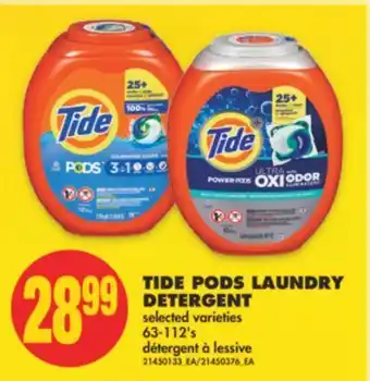No Frills Tide pods laundry detergent, 63-112's offer