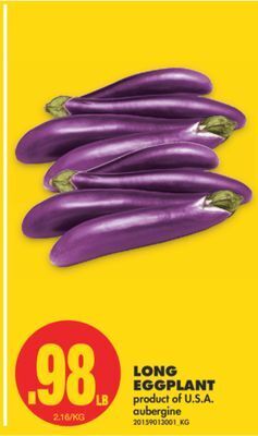 No Frills Long eggplant offer