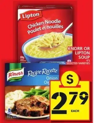 Food Basics Knorr or lipton soup offer